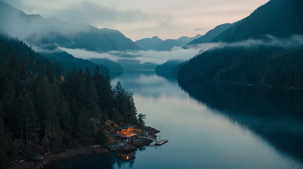 Pacific Northwest, cinematic rendering