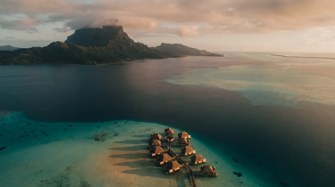 French Polynesia, cinematic rendering